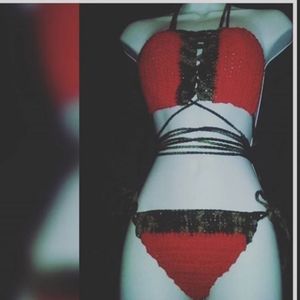 Red Fatigue crochet Bikini??